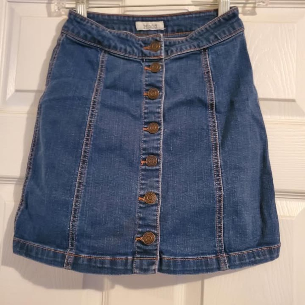 Mudd Blue A-Line Mini Skirt Casual